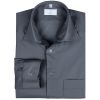 Chemise manche longue Tendance Stretch Anthracite