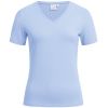 T-Shirt Femme bleu col en V