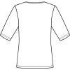 T-shirt Femme, Col Rond, Croquis de dos