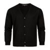 Cardigan Gilet Homme, 4 boutons, Noir