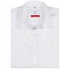 Chemisier Manches Courtes Blanc, Coupe Comfort Fit, Coton et Stretch