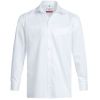 Chemise Manches Longues Blanc, Coupe Comfort Fit, Coton et Stretch