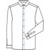 Chemise Manches Longues Blanc, Coupe Comfort Fit, Croquis