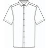 Chemise Manches Courtes Blanc, Coupe Comfort Fit, Croquis