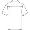 Chemise Manches Courtes Blanc, Coupe Comfort Fit, Dos, Esquisse