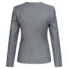 Blazer Femme, Regular Fit, Gris clair, dos