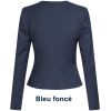 Veste Blazer Court Femme,  Confort et Performance, Bleu foncé