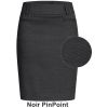 Jupe Crayon, Large ceinture, Noir PinPoint