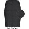 Jupe Crayon, Large ceinture, Noir PinPoint, dos