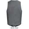 Gilet Homme, 4 boutons, Stretch et Tissu, Gris clair, dos