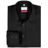 Chemise Homme Manches Longues, Col Kent, Noire