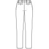 Pantalon Chino Femme, Coupe Regular Fit Légèrement cintrée, Dos, Esquisse