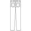 Croquis du dos Pantalon Homme Casual,