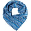 Foulard Carré Femme, Rayures bleu et gris, Lavable en machine