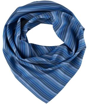 Foulard Femme, Rayures bleues, Lavable