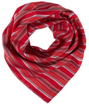 Foulard Femme Rayures rouge et gris, Lavable en machine