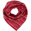 Foulard Femme Rayures rouge et gris, Lavable en machine