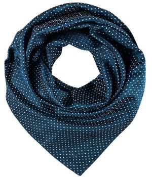 Foulard, Écharpe imprimée, Marine et Bleu clair, 70 cm x 70 cm