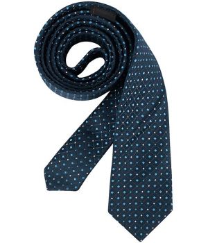 Cravate étroite Slim Line, Couleur Marine et Bleu clair, lavable