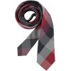 Cravate à carreaux rouge et gris