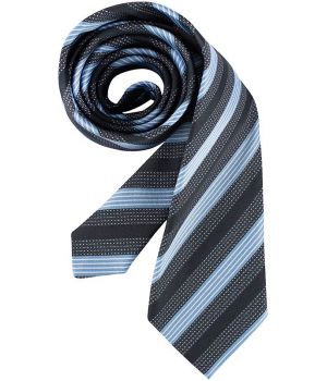 Cravate rayures bleu et gris, lavable, polyester