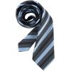 Cravate à rayures bleu et gris lavable