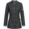 Veste de Cuisine Femme, Style Biker, Anthracite Look Denim