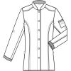 Veste de Cuisine Femme, Style Biker, Croquis