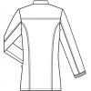 Veste de Cuisine Femme, Style Biker, Croquis Dos