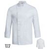 Veste de Cuisine Blanche, Boutons Pression masqués, Manches Longues