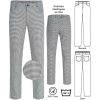 Pantalon de Cuisine et Service, Pepita Noir et Blanc, Coton