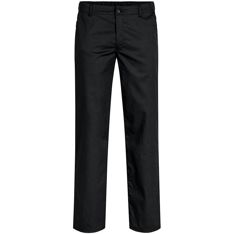 Pantalon de cuisine Noire taille elastiquée entrejambe réglable par presions
