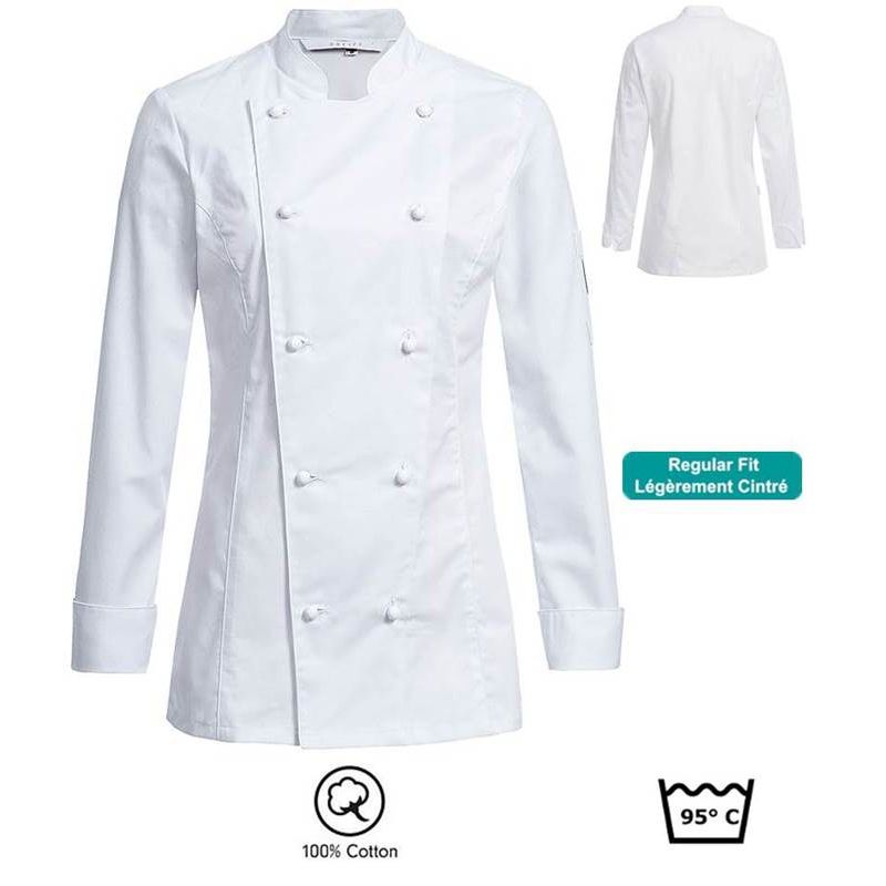 Habimat - Veste Cuisine Blanche, Femme