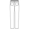 Pantalon Femme de Cuisine et de Service, Dos, Dessin