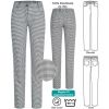 Pantalon Femme de Cuisine et de Service, Pepita Noir et Blanc, Coton