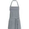 Tablier à bavette, Tablier de Cuisine Gris clair Denim