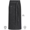 Tablier Bistro Noir Denim une poche