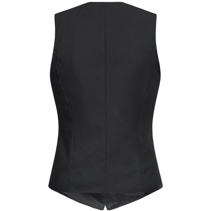 Gilet Barman Femme, Noir, Regular fit, 4 boutons, Gilet Serveuse