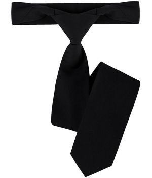 Cravate de service restaurant, bistro, couleur noir, polyester coton