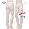 Pantalon Blanc Femme, Taille Elastiquée au Dos, Stretch, Comfort Style