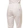 Pantalon Blanc Femme, Taille Elastiquée au Dos, Stretch, Comfort Style