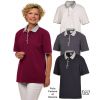 Polo Femme et Homme, Bas de manche, Col et Boutonnage Contrasté Gris Argent