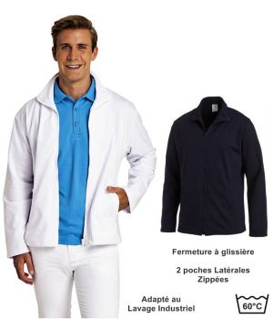 Veste sweat pour homme, Col montant, Fermeture à glissière, 2 poches latérales