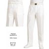 Pantalon Homme Blanc, 100% Coton Serrgé, Peut Bouillir, Coupe Confort
