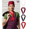 Tour de Cou Cuisinier, Rouge Garanti grand teint, PolyCoton, Le pack de 3