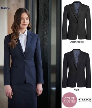 Veste Femme, Coupe Ajustée, Tissu Stretch Confortable et Résistant