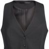 Gilet de Tailleur Femme, Tissu Stretch Confortable et Résistant; Anthracite