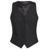 Gilet de Tailleur Femme, 5 Boutons, Noir