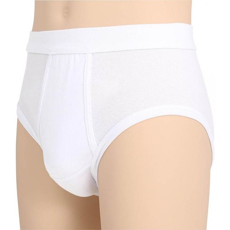 Slip Homme Blanc, 100 Coton de Qualité, Côtes Fines