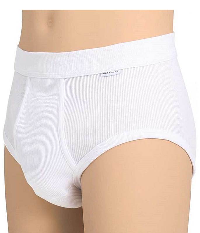 Slip blanc homme, Coton peigné ultra doux, Ceinture élastique
